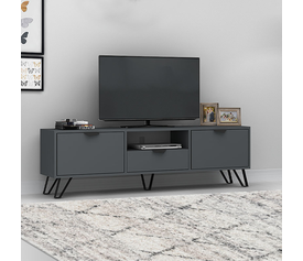 Έπιπλο τηλεόρασης Jasmine χρώμα γκρι 170x35x50εκ.