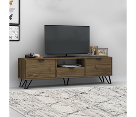 Έπιπλο τηλεόρασης Jasmine χρώμα καρυδί 170x35x50εκ.
