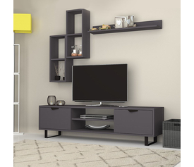 Σύνθεση τηλεόρασης Lonsa χρώμα γκρι 160x35x40εκ.