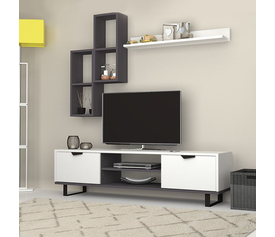 Σύνθεση τηλεόρασης Lonsa χρώμα λευκό 160x35x40εκ.