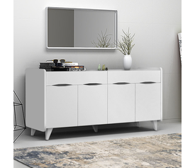 Μπουφές Sila χρώμα λευκό 140x45x72εκ.