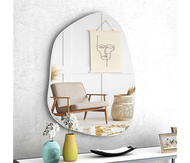 Καθρέφτης τοίχου Denza χρώμα λευκό 100x80x2,2εκ.