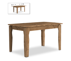 Τραπέζι Marlon επεκτεινόμενο χρώμα καρυδί 140+40x80x76εκ.