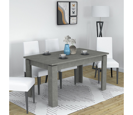 Τραπέζι Denzel χρώμα γκρι σκυροδέματος 120x80x76εκ.