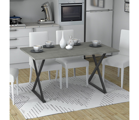 Τραπέζι Bette χρώμα γκρι σκυροδέματος 140x80x76εκ.