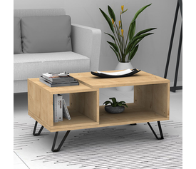 Τραπεζάκι σαλονιού Don χρώμα φυσικό οξιάς 90x55x44εκ.