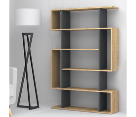 Βιβλιοθήκη Clint χρώμα φυσικό οξιάς - ανθρακί 108x25x161εκ.