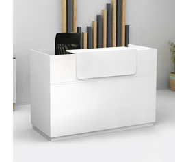 Γραφείο υποδοχής - reception Lemmon χρώμα λευκό 160x70x110εκ.