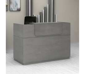 Γραφείο υποδοχής - reception Lemmon χρώμα γκρι σκυροδέματος 160x70x110εκ.