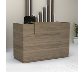 Γραφείο υποδοχής - reception Lemmon χρώμα καρυδί 160x70x110εκ.