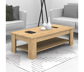 Τραπεζάκι σαλονιού Spello χρώμα φυσικό οξιάς 120x60x41,4εκ.