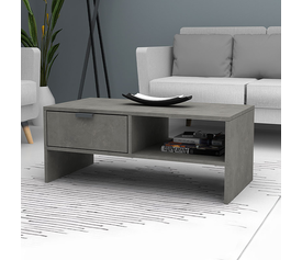 Τραπεζάκι σαλονιού Galaxy χρώμα γκρι σκυροδέματος 100x50x42εκ.