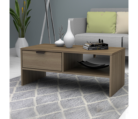 Τραπεζάκι σαλονιού Galaxy χρώμα καρυδί 100x50x42εκ.