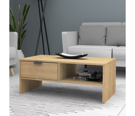 Τραπεζάκι σαλονιού Galaxy χρώμα φυσικό οξιάς 100x50x42εκ.