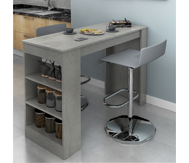 Τραπέζι μπαρ Deep χρώμα γκρι σκυροδέματος 120x50x100εκ.