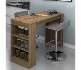 Τραπέζι μπαρ Deep χρώμα καρυδί 120x50x100εκ.