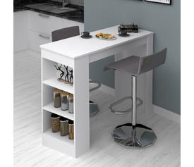 Τραπέζι μπαρ Deep χρώμα λευκό 120x50x100εκ.