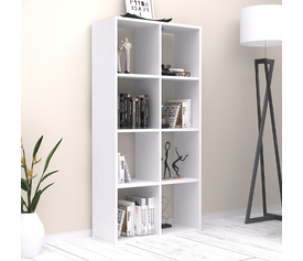 Βιβλιοθήκη Anser χρώμα λευκό 69,8x29x142εκ.