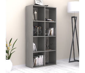 Βιβλιοθήκη Anser χρώμα γκρι σκυροδέματος 69,8x29x142εκ.