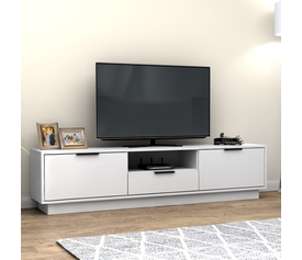 Έπιπλο τηλεόρασης Mensa χρώμα λευκό 180x35x43cm.