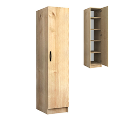 Ντουλάπα ρούχων Ricardo μονόφυλλη χρώμα φυσικό οξιάς 40x51,8x181εκ.
