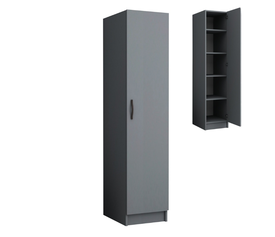 Ντουλάπα ρούχων Ricardo μονόφυλλη χρώμα ανθρακί 40x51,8x181εκ.