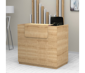 Γραφείο υποδοχής - reception Lemmon χρώμα φυσικό οξιάς 120x70x110εκ.