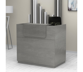 Γραφείο υποδοχής - reception Lemmon χρώμα γκρι σκυροδέματος 120x70x110εκ.