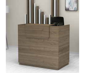 Γραφείο υποδοχής - reception Lemmon χρώμα καρυδί 120x70x110εκ.