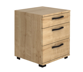 Κομοδίνο - συρταριέρα γραφείου Roco χρώμα φυσικό οξιάς 40x39x57εκ.