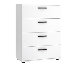 Συρταριέρα Velika χρώμα λευκό 73x44x96εκ.