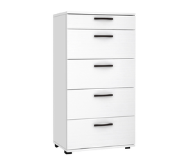 Συρταριέρα Helia χρώμα λευκό 60x44x108εκ.