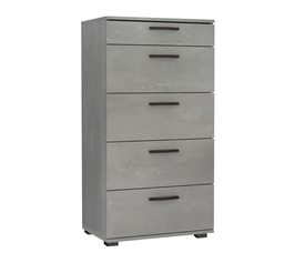 Συρταριέρα Helia χρώμα γκρι σκυροδέματος 60x44x108εκ.