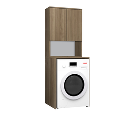 Έπιπλο πλυντηρίου Cozen χρώμα καρυδί 65x60x178εκ.