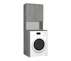 Έπιπλο πλυντηρίου Cozen χρώμα γκρι σκυροδέματος 65x60x178εκ.