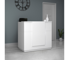 Γραφείο υποδοχής - reception Gemini χρώμα λευκό 120x70x110εκ.