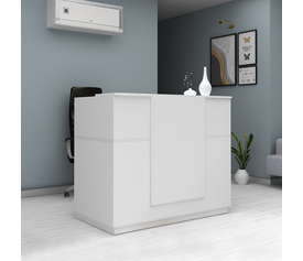 Γραφείο υποδοχής - reception Gemini χρώμα λευκό 150x70x110εκ.