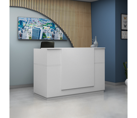 Γραφείο υποδοχής - reception Gemini χρώμα λευκό 180x70x110εκ.