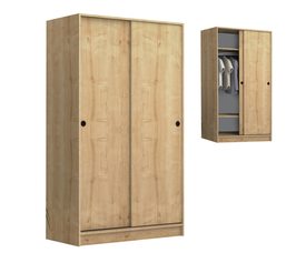 Ντουλάπα ρούχων Regio δίφυλλη συρόμενη χρώμα φυσικό οξιάς 100x60x181εκ.