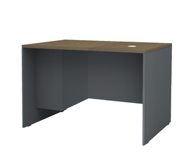 Γραφείο επαγγελματικό Venturo χρώμα ανθρακί - καρυδί 120x80x75εκ.