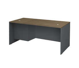 Γραφείο επαγγελματικό Venturo χρώμα ανθρακί - καρυδί 180x80x75εκ.