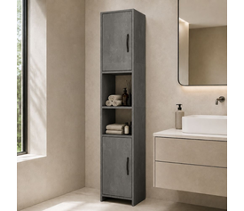 Kitchen - Bathroom Cabinet Vero Grey Concrete 35x29.6x180 cm