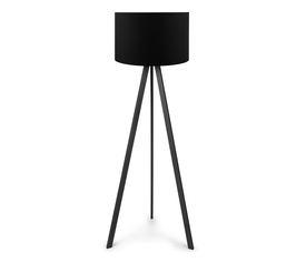 Φωτιστικό δαπέδου Rosling Mdf/ύφασμα Pvc χρώμα μαύρο 38x21x140εκ.