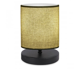 Φωτιστικό επιτραπέζιο Hassard ύφασμα/Mdf χρώμα πράσινο/μαύρο 15x16x22εκ.