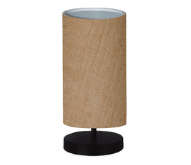 Φωτιστικό επιτραπέζιο Huls ύφασμα/ξύλο/μέταλλο χρώμα φυσικό/μαύρο 15x24x30εκ.