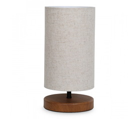 Φωτιστικό επιτραπέζιο Winkler wicker ύφασμα/ξύλο/μέταλλο χρώμα ανοιχτό καφέ 15x15x30εκ.