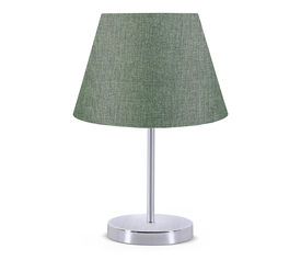 Φωτιστικό επιτραπέζιο Jules ύφασμα Pvc χρώμα κυπαρισσί/ασημί 22x17x37εκ.