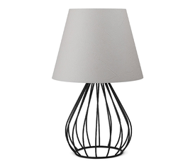 Φωτιστικό επιτραπέζιο Akerlind ύφασμα Pvc/μέταλλο χρώμα ανοιχτό γκρι/μαύρο 22x17x36εκ.
