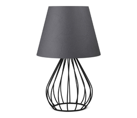 Φωτιστικό επιτραπέζιο Akerlind ύφασμα Pvc/μέταλλο χρώμα ανθρακί/μαύρο 22x17x36εκ.