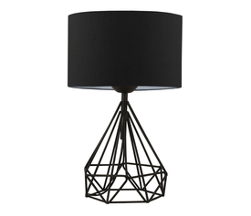 Φωτιστικό επιτραπέζιο Christopher ύφασμα/μέταλλο χρώμα μαύρο 24x15x41εκ.